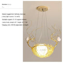 Axyaa Aluminum Wire Bird Nest Pendant Lights for Stylish Living Room Ambience