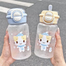 Axyaa Cat Water Bottle: 500ML Portable Straw Cup for Kids, School, Travel & Outdoors