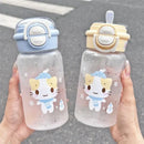 Axyaa Cat Water Bottle with Straw: Cute & Portable for Kids, School, Travel
