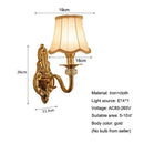 Axyaa Fabric Wall Lamp: European Bedroom Living Room Iron Lighting