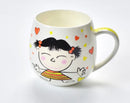 Axyaa Ceramic Espresso Tilt Tea Cup, Creative Coffee Mug, Thermos Tumbler, Boy Girl Design
