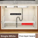 Axyaa Under Sink Flexible Organizer Rack Cabinet Telescopic Storage Shelf