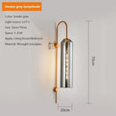 Axyaa Blue Glass Tube LED Wall Lamp for Bedroom & Living Room