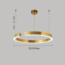 Axyaa Modern LED Chandeliers Metal Rings Pendant Lights for Home Decor