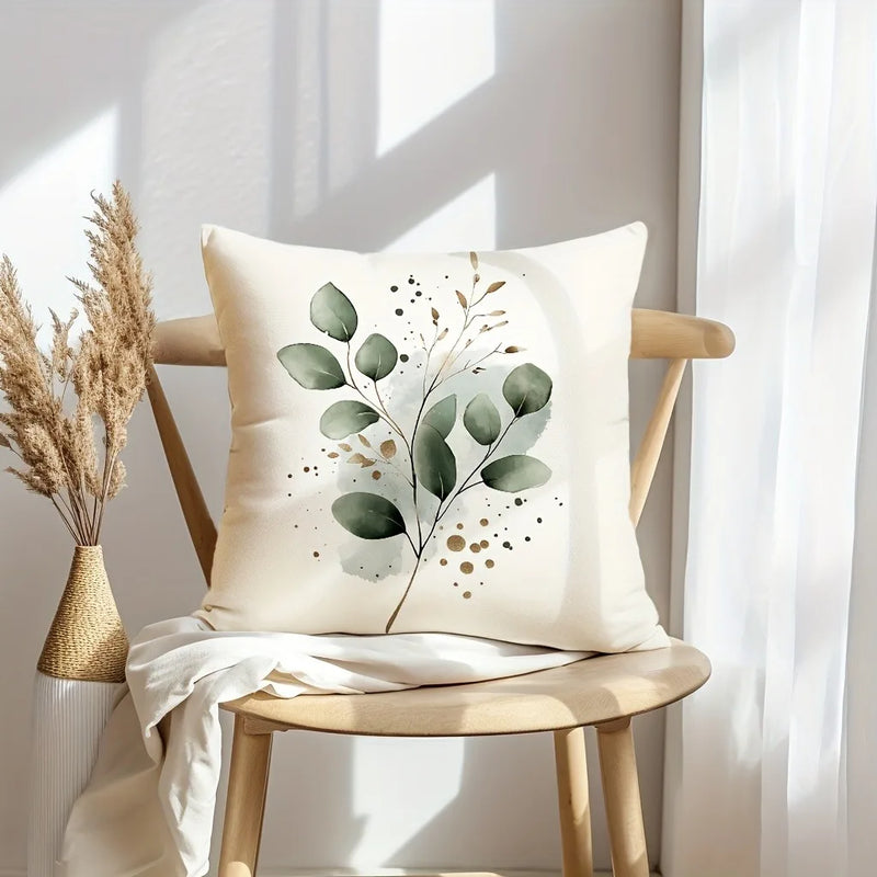 Axyaa Floral Leaf Pattern Pillowcase: Modern Minimalist Home Decor