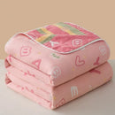 Axyaa Cotton Gauze Throw Blanket, AB Side Towel for Home, Travel & Kids
