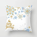 Blue Winter Snowflake Pillowcase for Stylish Christmas Decor by Axyaa
