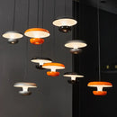 Axyaa Minimalist Pendant Lights: Modern Design in Orange, White, and Black