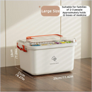 Axyaa Portable Medicine Organizer Box with Dividers - Household First Aid Kit