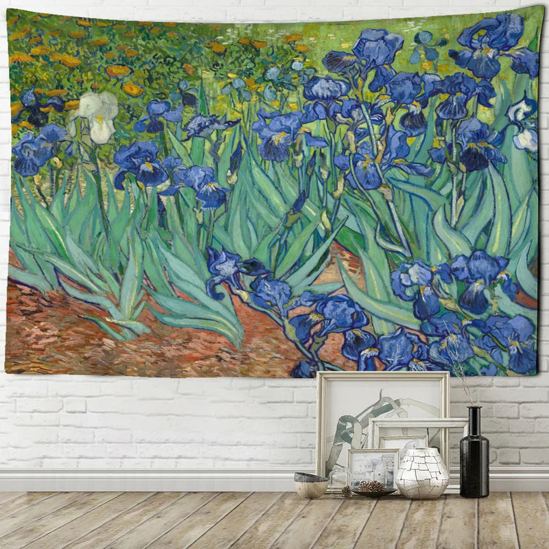 Axyaa Wheat Field Cypress Tapestry Van Gogh Scene Wall Decoration
