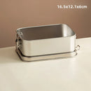 Axyaa Stainless Steel Insulated Square Lunch Box with Freshness Control