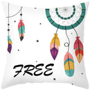 Axyaa Feather Dream Catcher Pillowcase - Nordic Color Sofa Cushion Cover