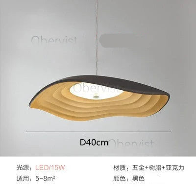 Axyaa Valentina Pendant Light: Wavy Nordic Lampshade for Dining Bedroom Kitchen.