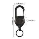 Axyaa Heavy Duty ID Reel Carabiner Keychain - Holds Multiple Tools