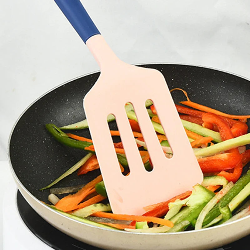 Axyaa Silicone Turner Set - Nordic Style, Large Spatula for Cooking and Frying