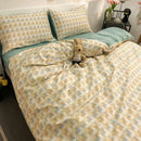 Axyaa Home Cotton Queen Bedding Set with Sheets Comforter Cover Pillowcase