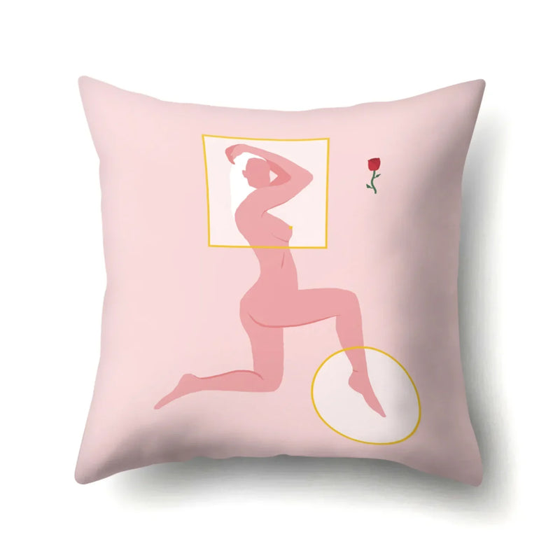 Axyaa Cartoon Abstract Scene Cushion Cover 45x45cm