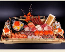 Axya Pine Sushi Bridge Boat Plate for Creative Table Setting