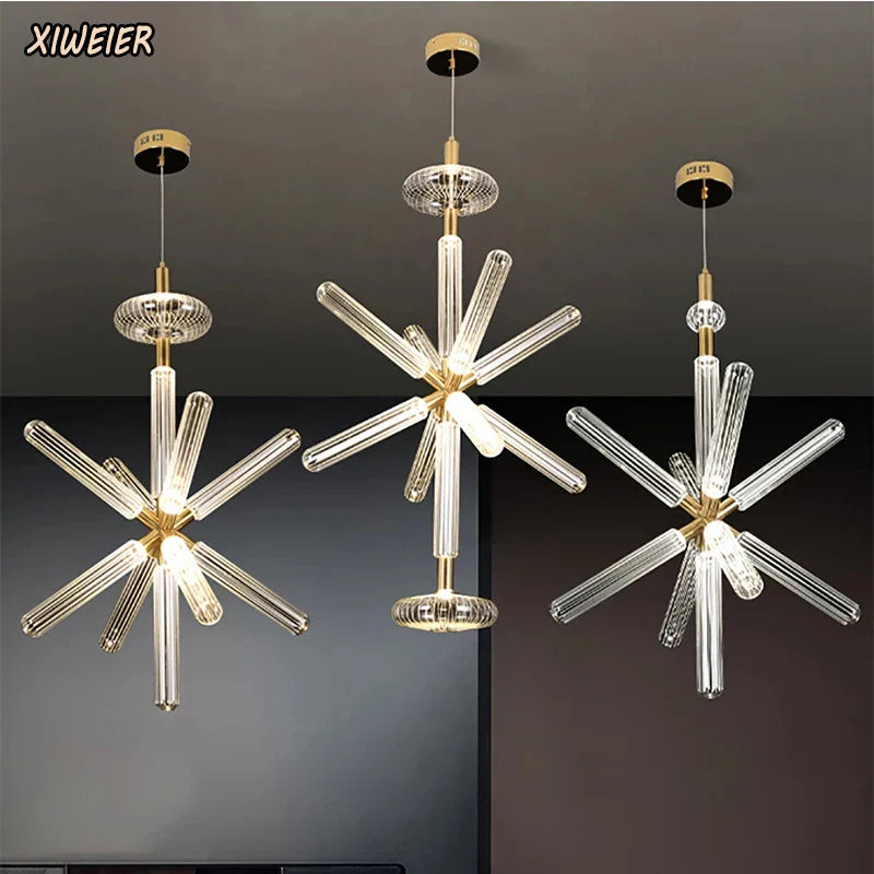 Axyaa Nordic Glass Chandelier for Modern Living Spaces