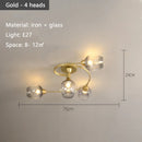 Axyaa Nordic Glass LED Ceiling Light, Modern Molecular Design for Living Room, Bedroom & Kitchen