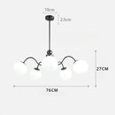 Axyaa Glass Pendant Lights for Kitchen Island Dining Living Room - LED Chandelier Ceiling Lamp Fixtures