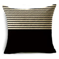 Axyaa Geometric Prints Linen Pillowcase - Square Cushion Cover for Bedroom and Car