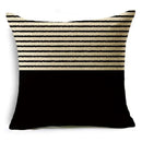 Axyaa Geometric Prints Linen Pillowcase - Square Cushion Cover for Bedroom and Car