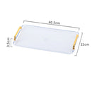 Axyaa Plastic Food Storage Tray Breakfast Plate Rectangular Cosmetic Dish