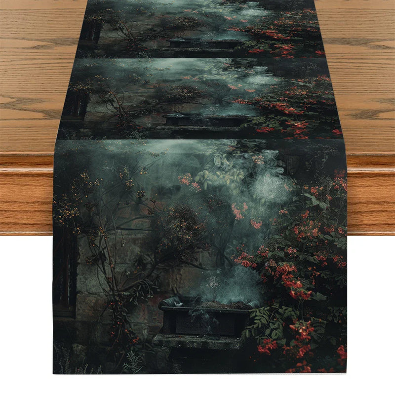 Axyaa Floral Table Runner for Kitchen Dining Home Decor