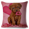 Axyaa Cartoon Dog Linen Pillowcase 45*45cm