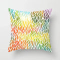 Geometric Nordic Cushion Cover in Yellow Red Blue for Sofa by Axyaa