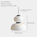 Axyaa Wabi Sabi LED Pendant Lamps: Japan Style Rice Paper Chandelier for Living Room