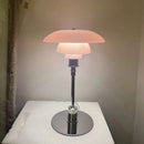 Axyaa Glass LED Table Lamp Silver Finish for Living Room and Bedroom