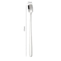Axyaa Stainless Steel Square Coffee Spoons - Long Handle Dessert Spoons for Kitchen