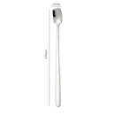 Axyaa Stainless Steel Square Coffee Spoons - Long Handle Dessert Spoons for Kitchen