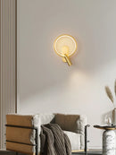 Axyaa Luxury Brass Copper LED Reading Wall Lamp