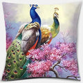 Pink Flower Pattern Cushion Cover by Axyaa - 45x45cm Decorative Pillowcase