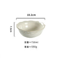 Axyaa Vintage Ceramic Double Ear Salad Bowl for Restaurant and Home