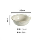 Axyaa Vintage Ceramic Double Ear Salad Bowl for Restaurant and Home