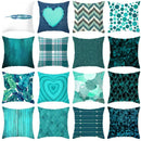Axyaa Green Heart Leaf Pattern Pillowcase - Home Decor Pillow Case