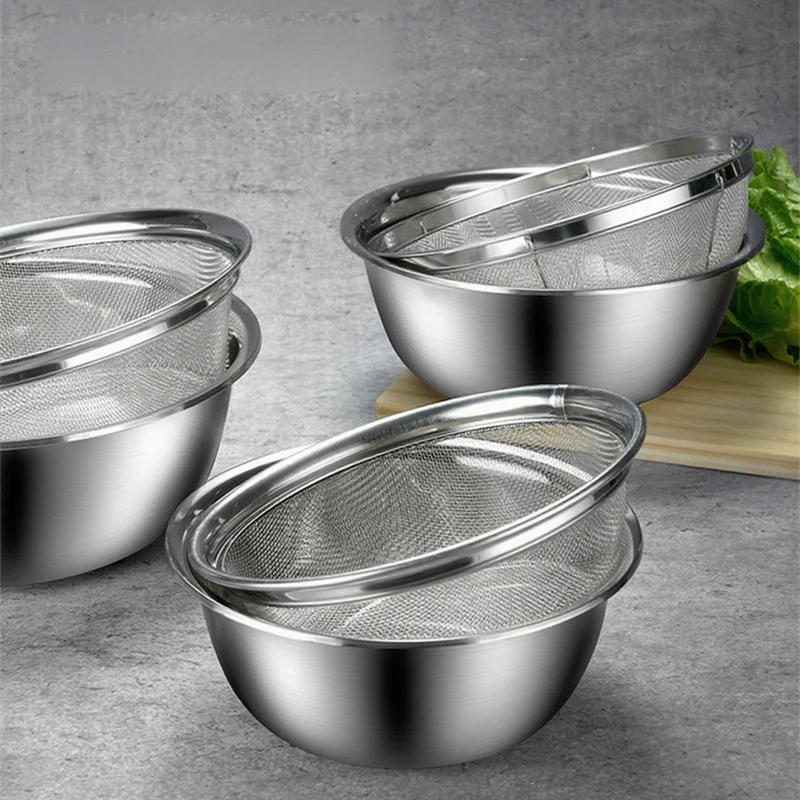 Axyaa Stainless Steel Kitchen Colander and Basket Tub for Cooking and Washing