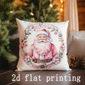 Axyaa Santa Claus Pattern Throw Pillow for Sofa Bedroom Car - Rectangular Cushion