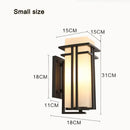 Axyaa Retro Glass Wall Lamp LED Outdoor Waterproof Chinese Corridor Aisle Courtyard Light