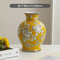 Blue & White Belly Vase by Axyaa - Retro Chinese Porcelain Ornaments for Home Decor