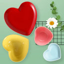 Axyaa Love Heart Ceramic Plate Breakfast Bowl Set Kitchenware