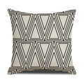 Axyaa Geometric Cotton Linen Cushion Cover - Decorative Sofa Throw Pillow Cover