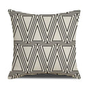 Axyaa Geometric Cotton Linen Cushion Cover - Decorative Sofa Throw Pillow Cover