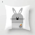 Axyaa Cloud Moon Star Pattern Pillowcase White Grey Letters Printed Home Decor