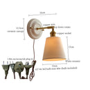 Axyaa Striped Ceramic LED Wall Sconce Nordic Modern Interior Wall Light