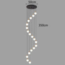 Axyaa Crystal Chandelier Stair Pendant Lamp Living Room Interior Lighting